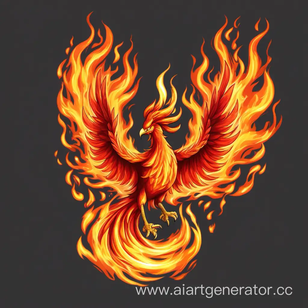 Majestic-Flaming-Phoenix-Soaring-High