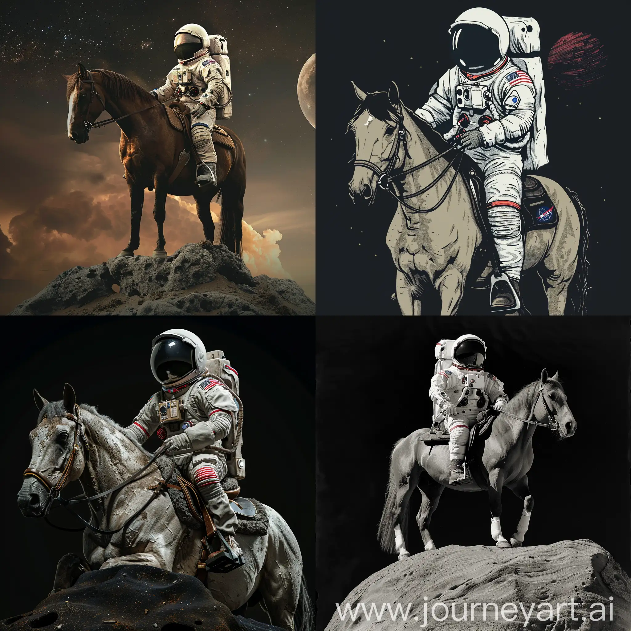 Astronaut on horse