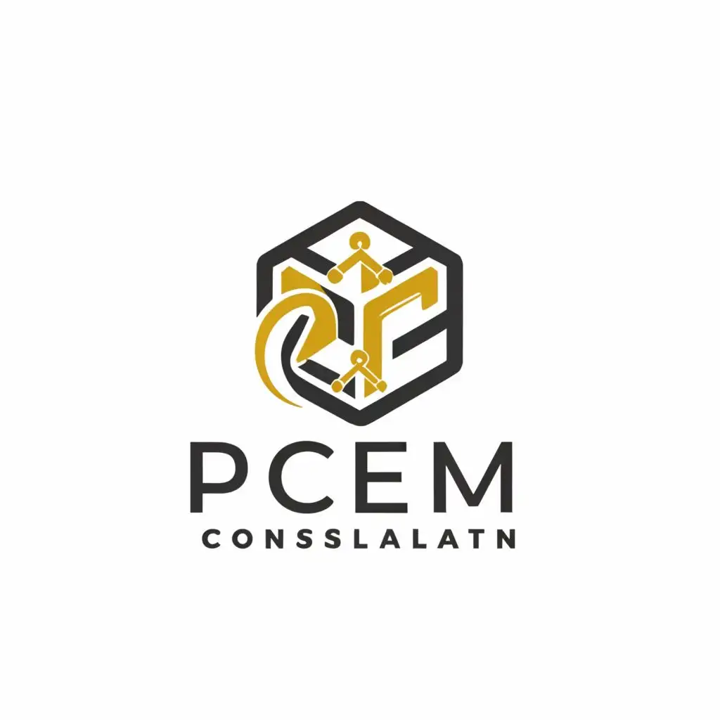 a logo design,with the text "PCEM", main symbol:CONSULTAN,complex,be used in Construction industry,clear background