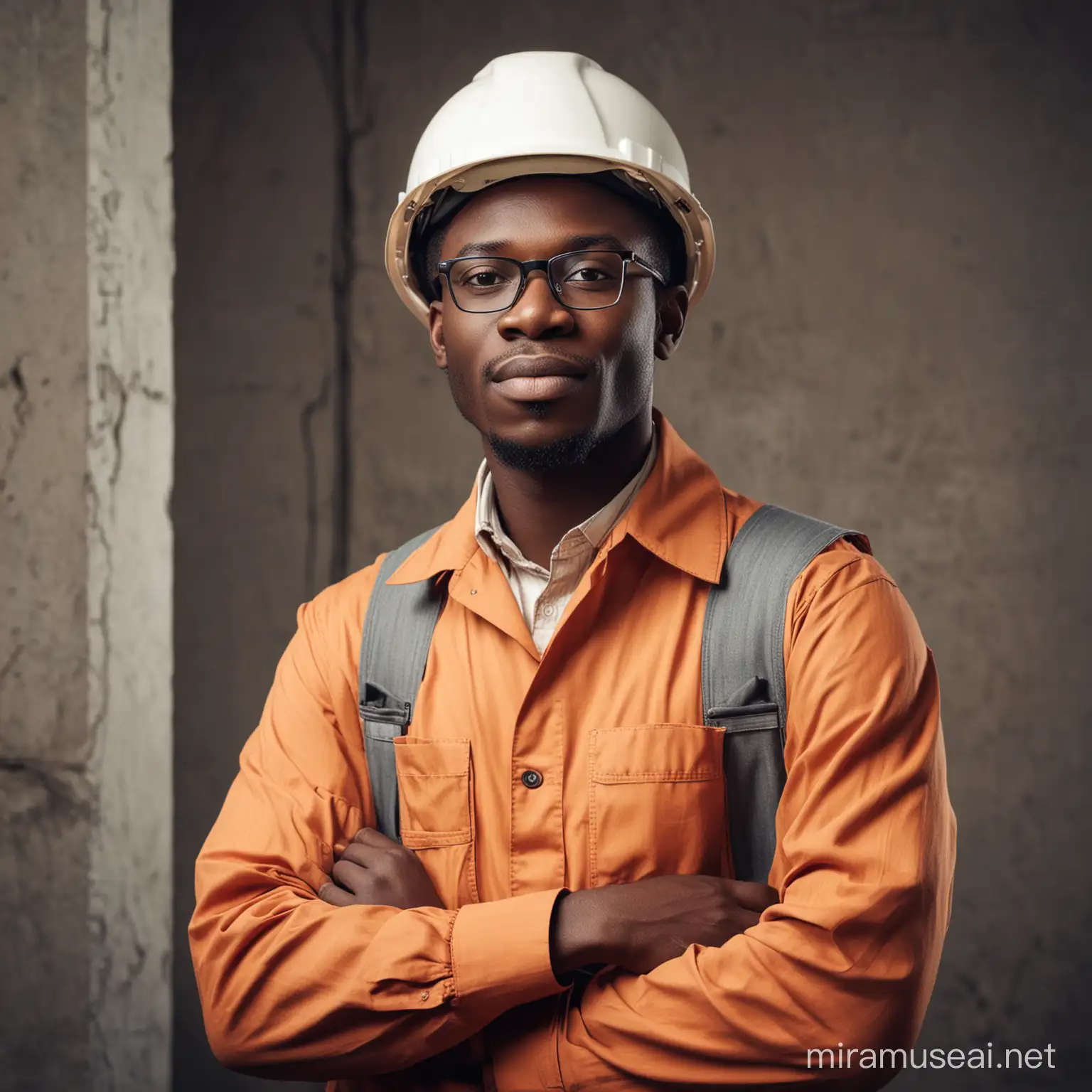 African Engineer Man Working on Innovative Technology