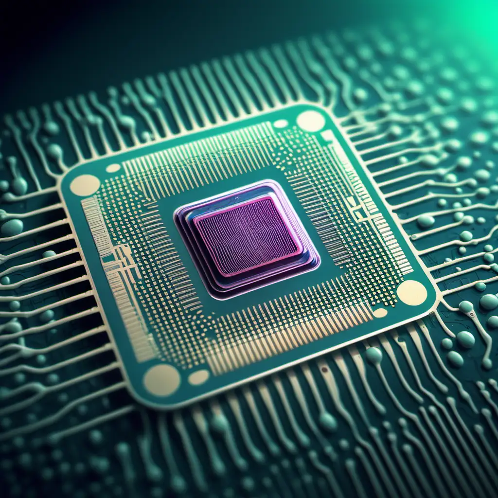 Futuristic Biological Chip Technology Concept