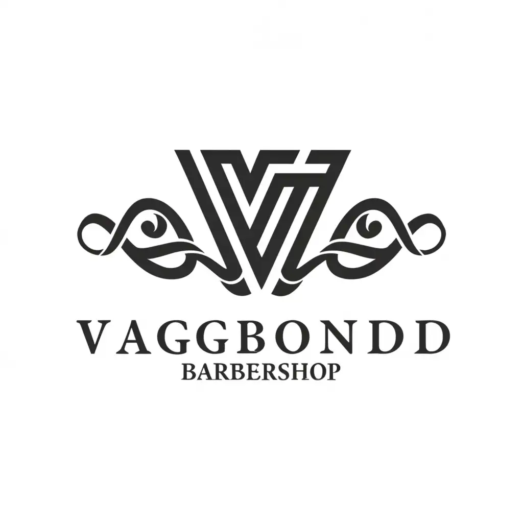 a logo design,with the text "Vagabond Barbershop", main symbol:Vagabond,Moderate,clear background