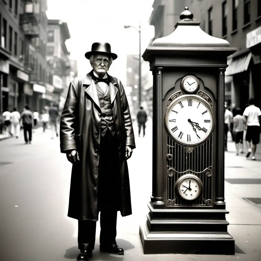 Respected Time Traveler Captured in Cityscape Photograph