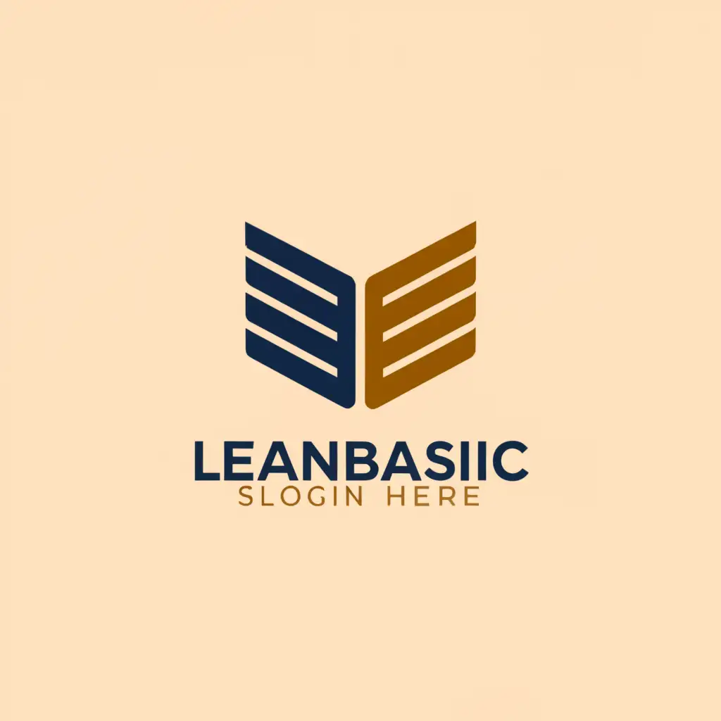 LOGO-Design-For-Lean-Basic-Navy-Blue-Course-Title-Symbol-for-Education-Industry