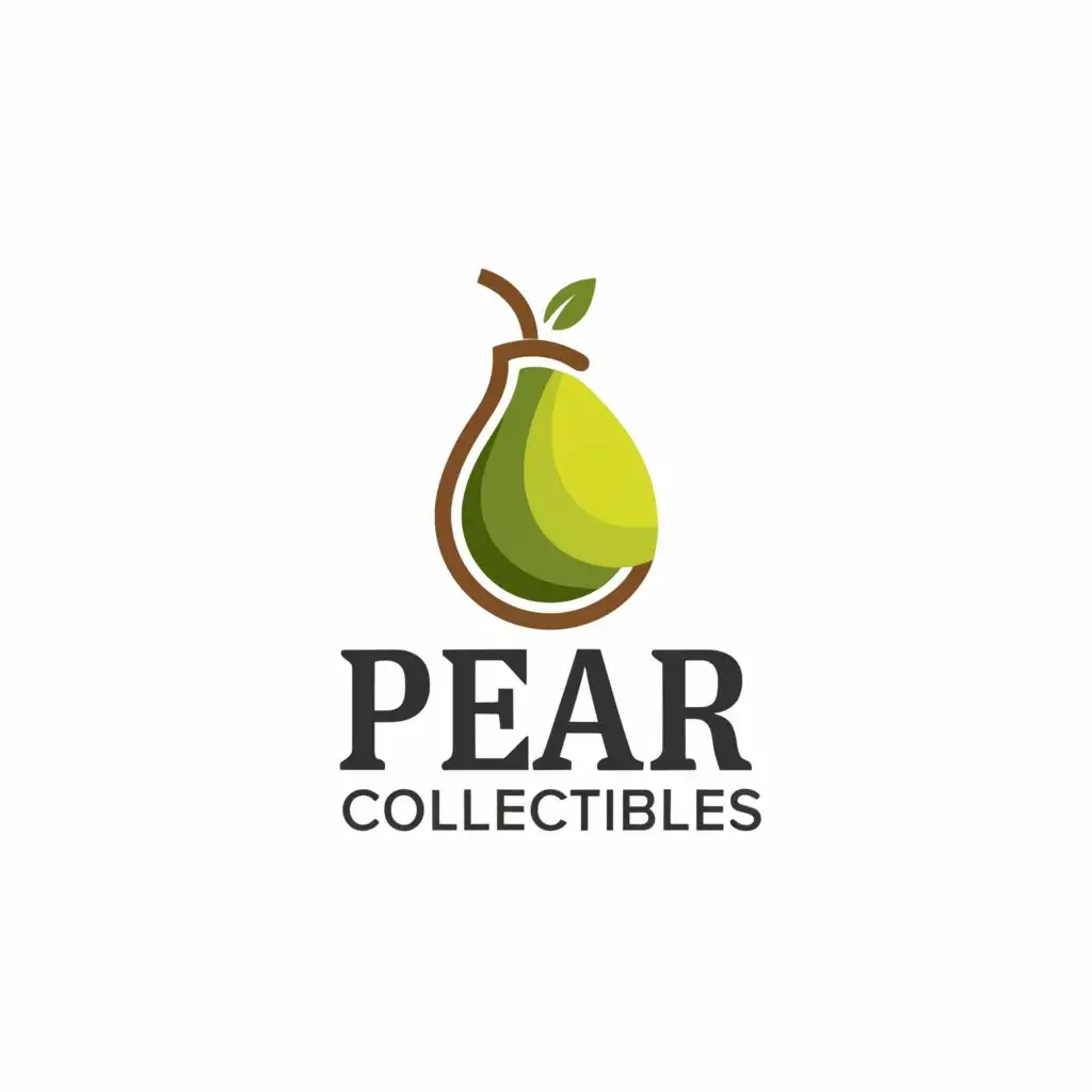 a logo design,with the text "Pear Collectibles", main symbol:Pear,Moderate,clear background