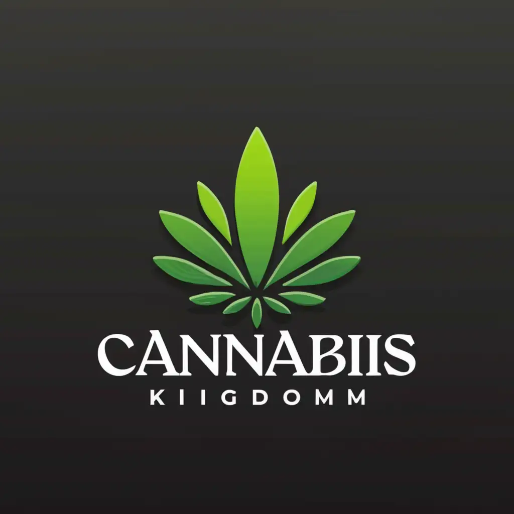 LOGO-Design-For-Cannabis-Kingdom-Striking-Cannabis-Symbol-on-Clear-Background