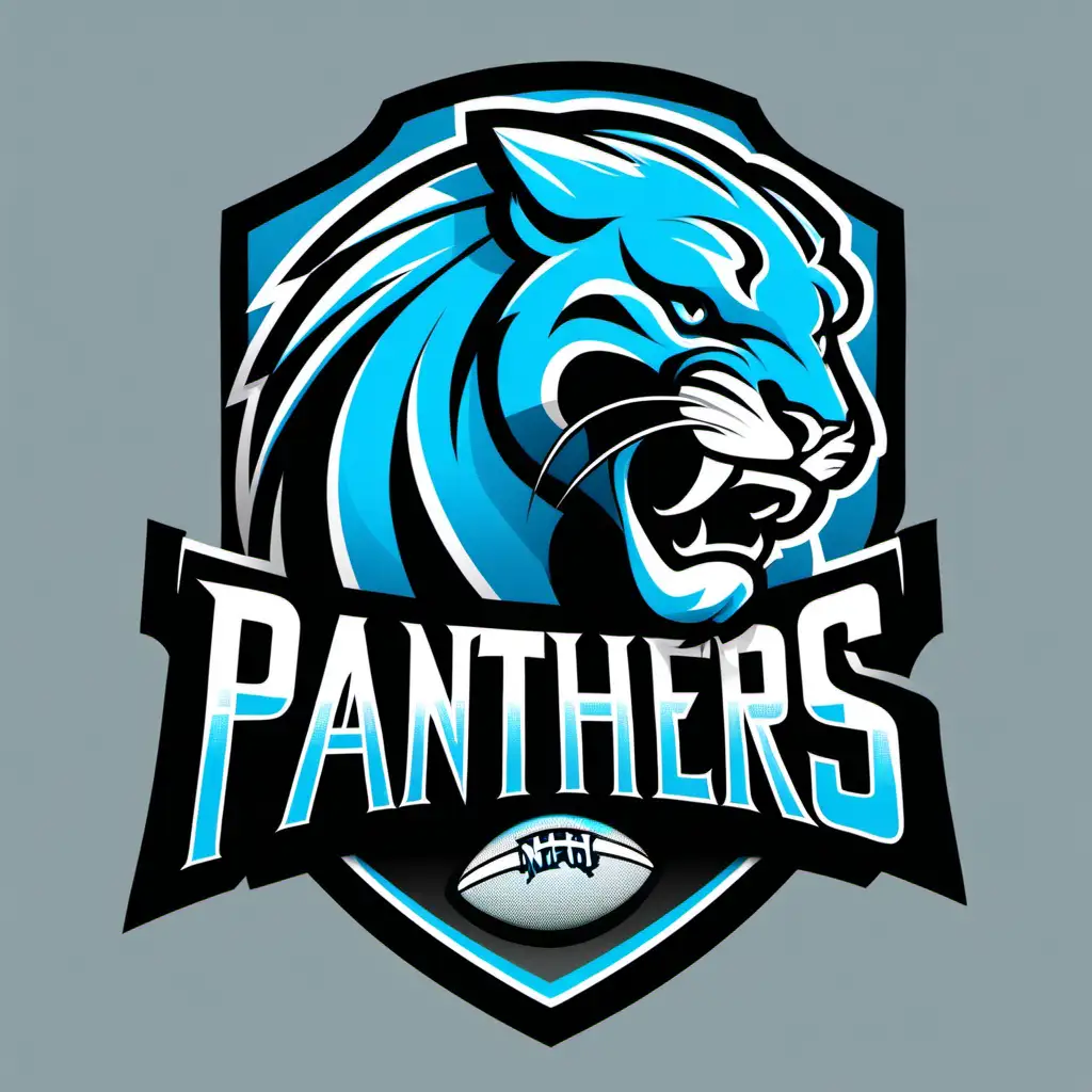 Miami Blue Panthers NFL Style Logo TShirt Design