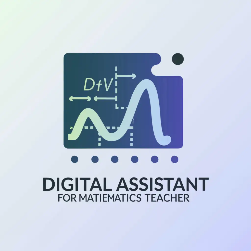 a logo design,with the text "Digital assistant for mathematics teacher", main symbol:Graph of the mathematical function,Moderate,be used in Education industry,clear background