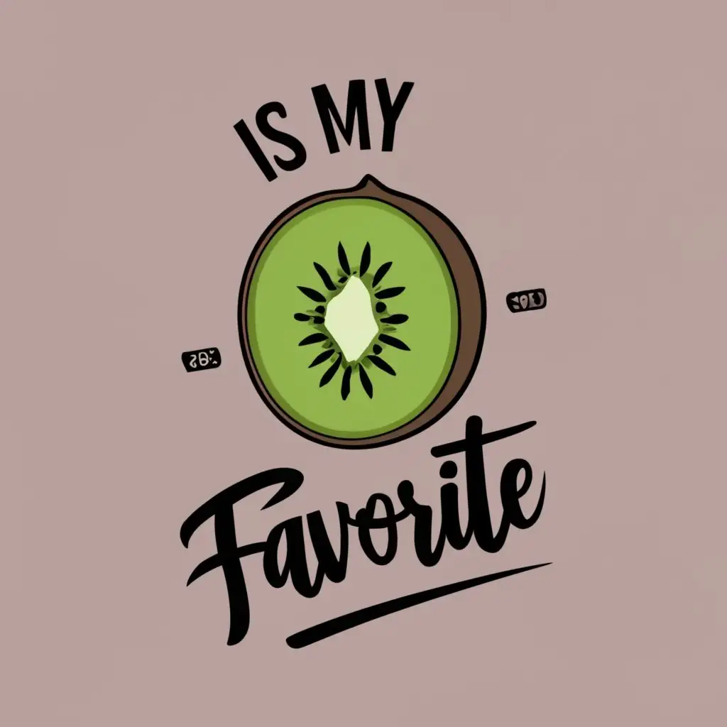 logo, kiwi, with the text " is my favorite", typography, be used in Animals Pets industry