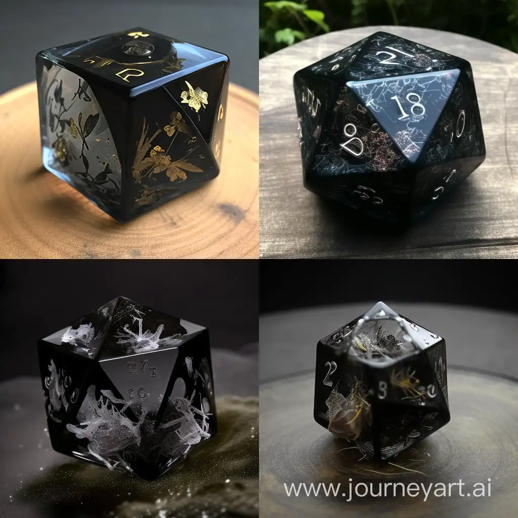 Enigmatic-Black-Epoxy-Transparent-D20-Dice-with-a-Mysterious-Curse