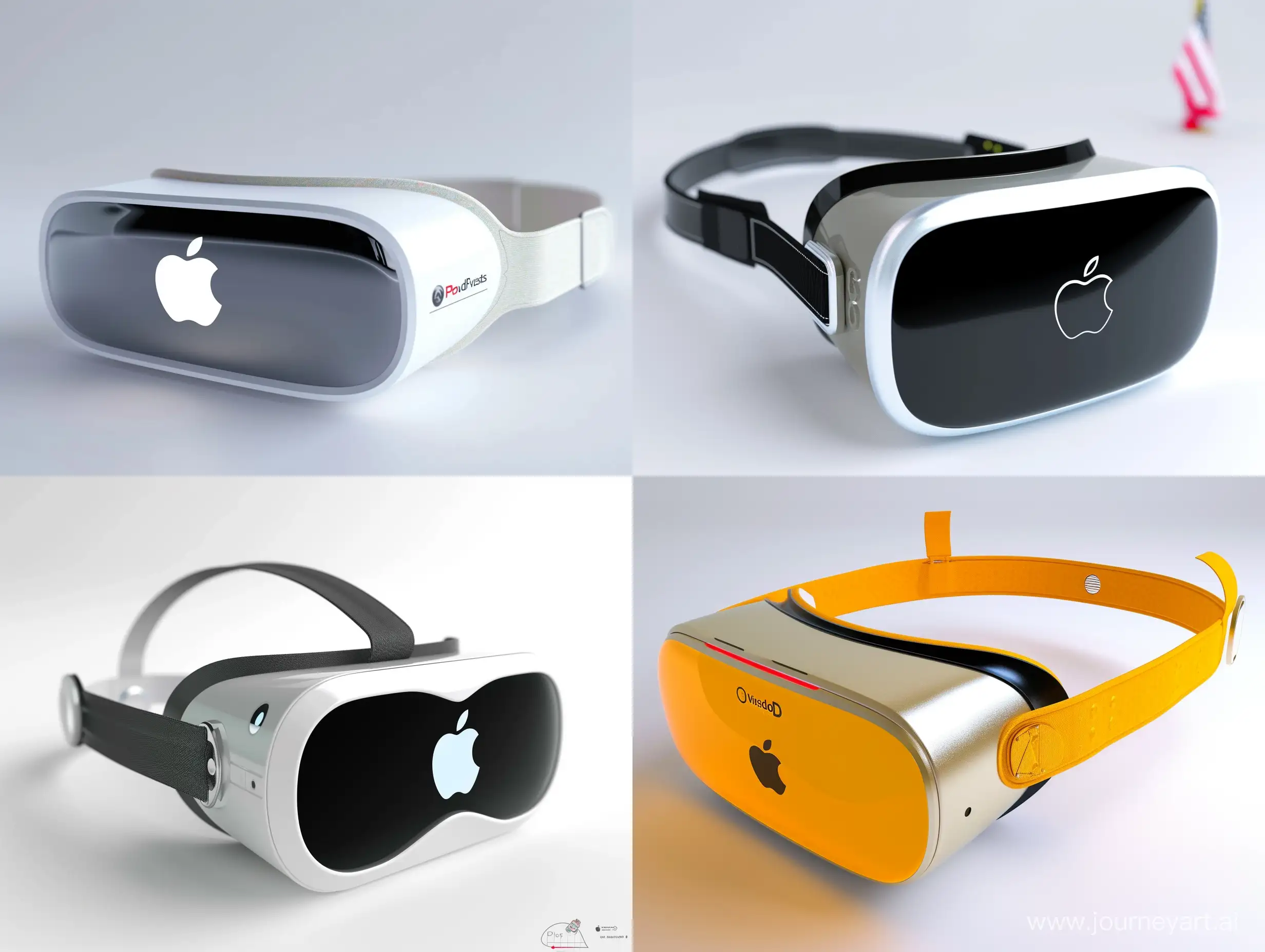 3d model, apple vision, sci fi vr device, white background
