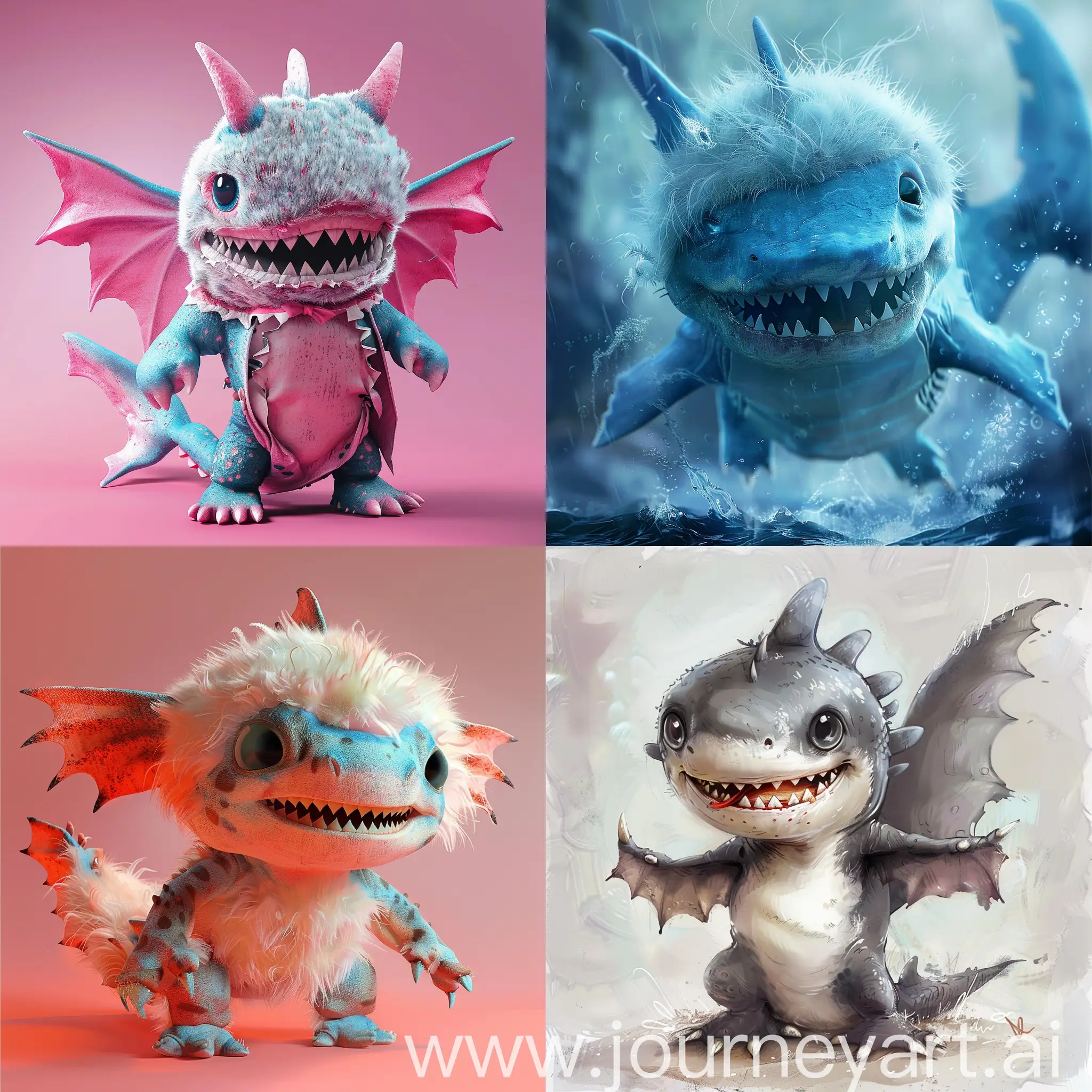 Adorable-Twink-SharkDragon-Hybrid-Playful-and-Fluffy-Fantasy-Creature