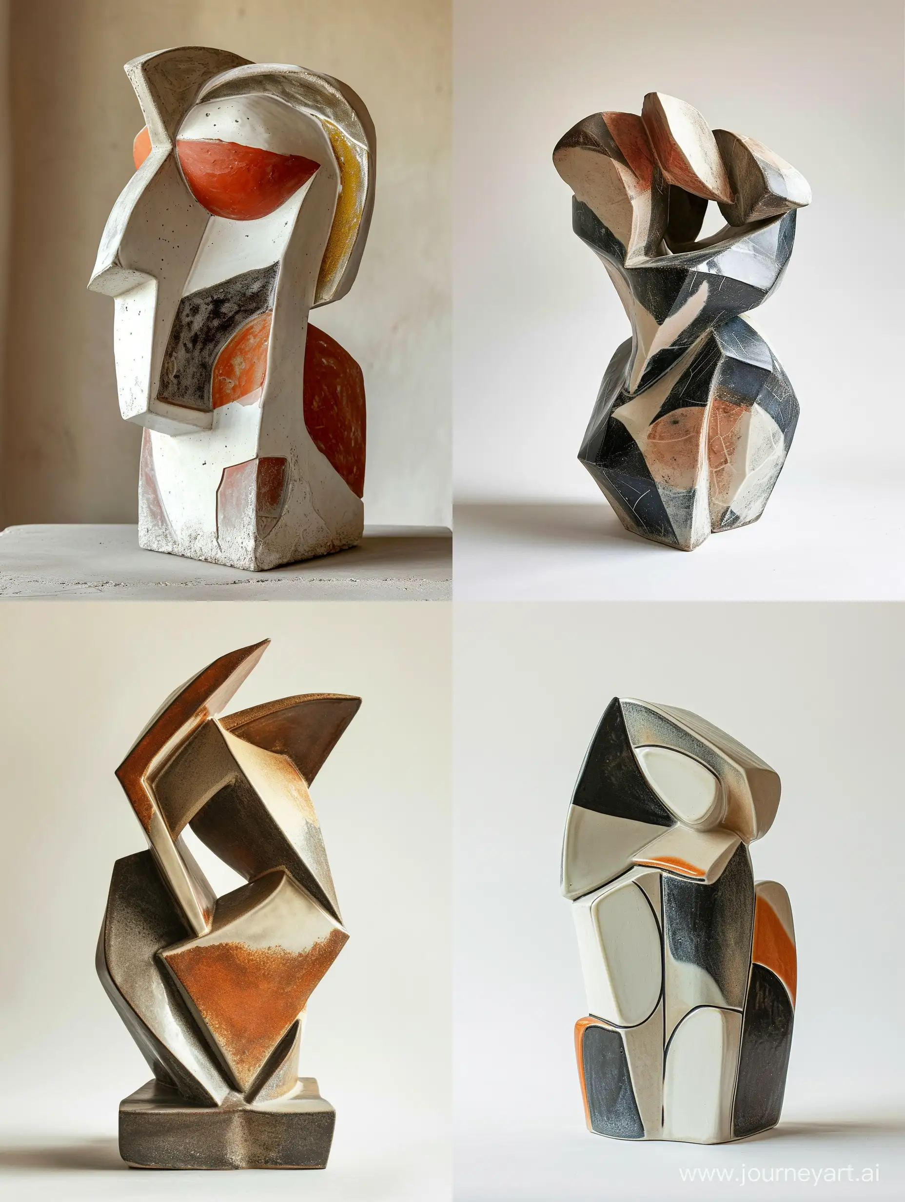 MidCentury-Primitivism-Abstract-Geometric-Ceramic-Sculpture