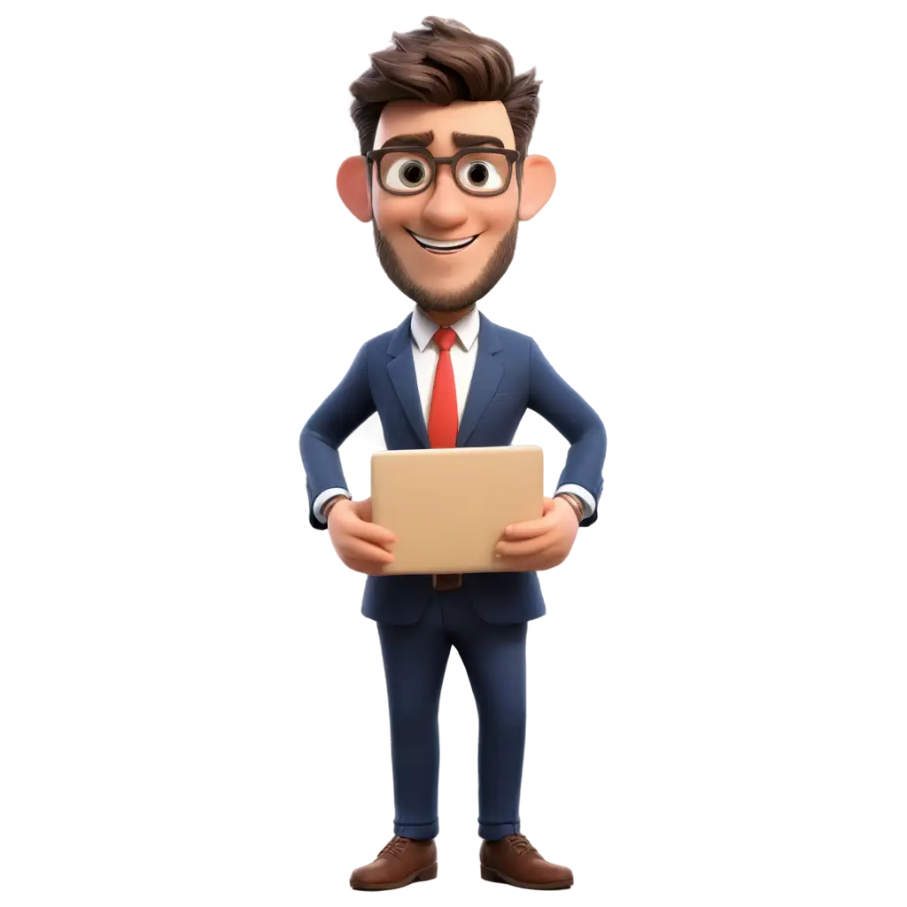 Adorable-3D-Cartoon-Boss-Welcoming-New-Employee-PNG-Enhancing-Visual-Communication-with-HighQuality-Imagery