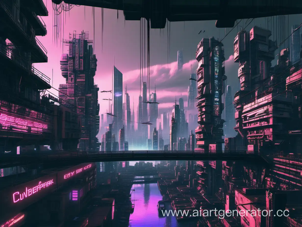 Futuristic-Cyberpunk-Cityscape-with-Neon-Lights-and-Skyscrapers