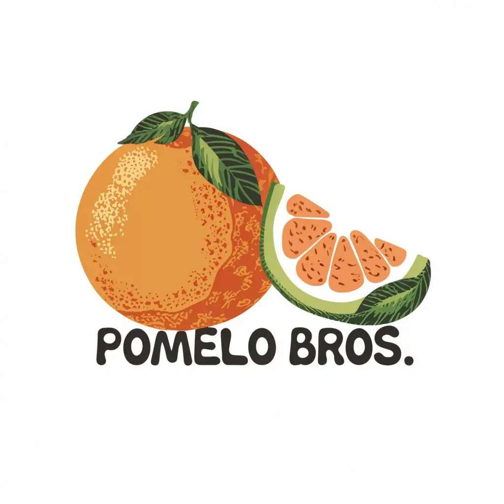 LOGO-Design-For-Pomelo-Bros-Fresh-and-Vibrant-Pomelo-Fruit-with-Typography