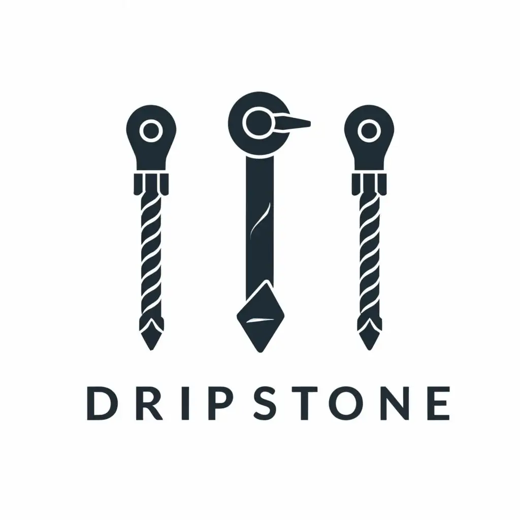 LOGO-Design-For-Drip-Stone-Legal-Services-Three-Elegant-Drills-in-Line-with-Professional-Typography