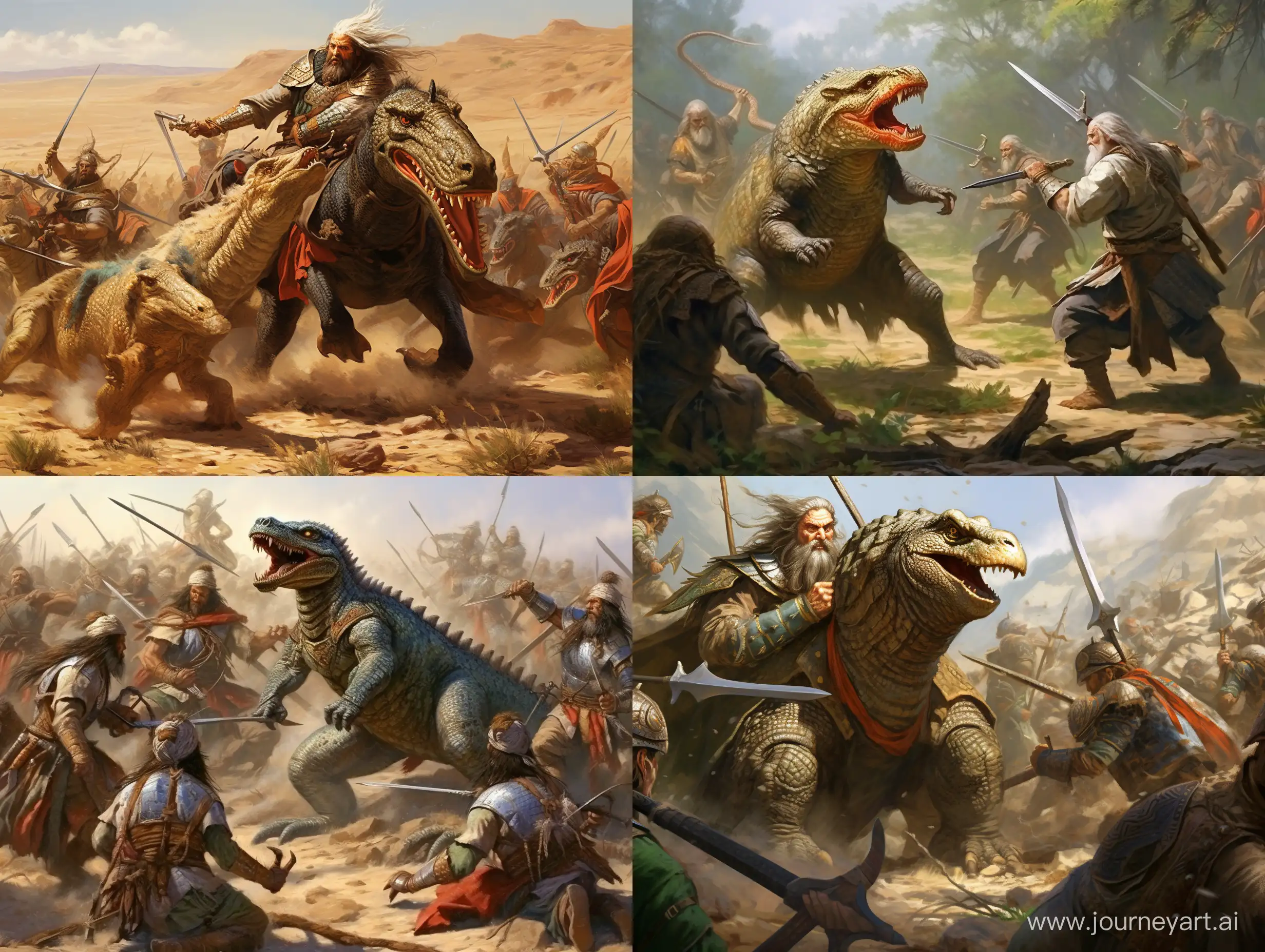 Древние русы сражаются против ящеров