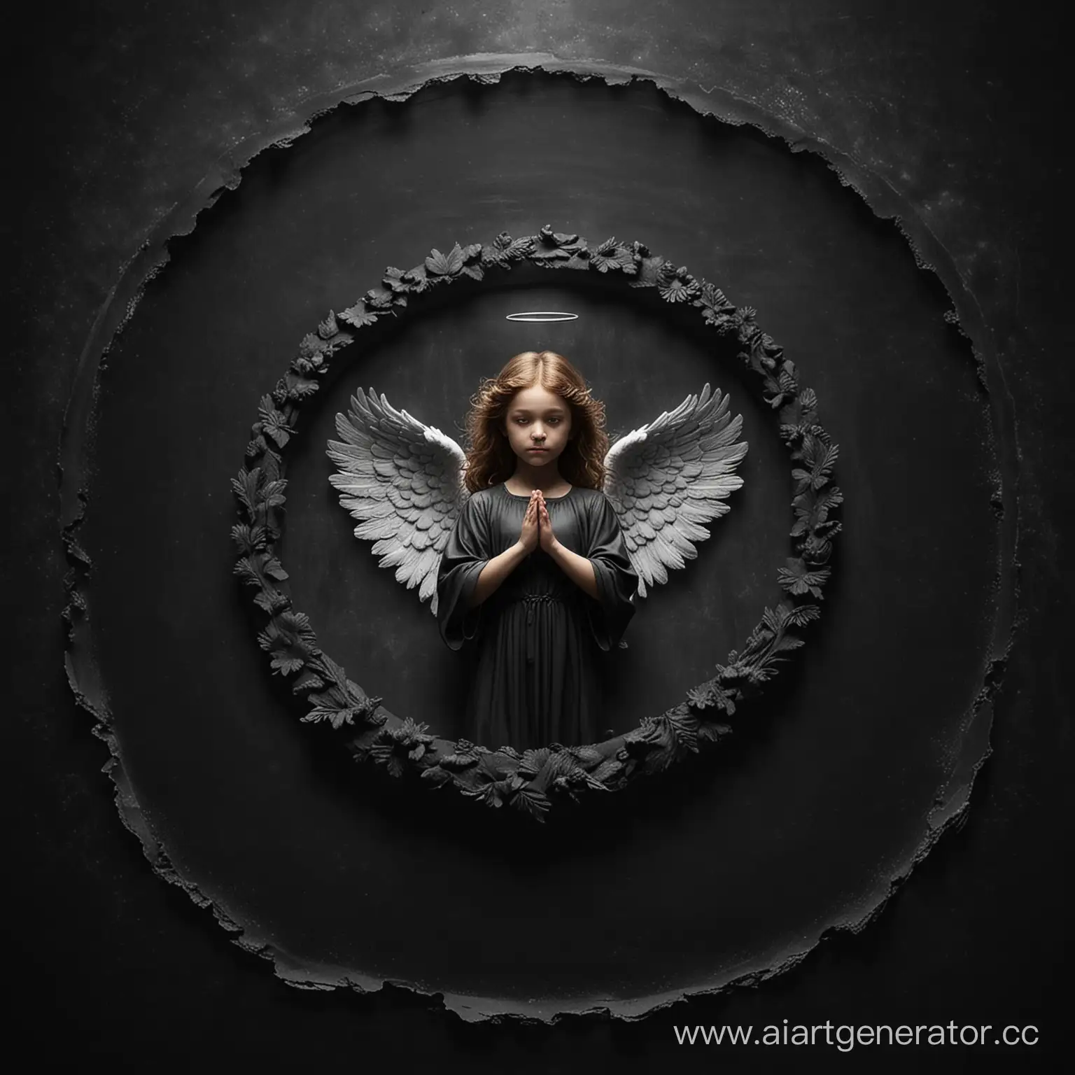 Elegant-Angel-on-Black-Matte-Background