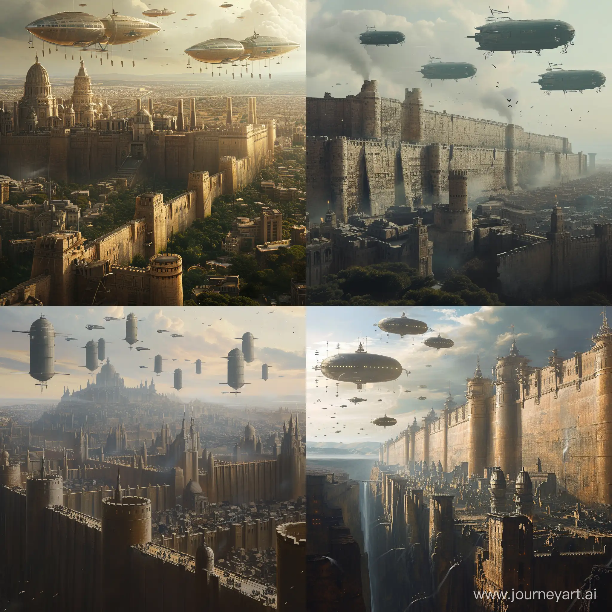 Impenetrable-City-Walls-Defended-by-Airships-in-the-20th-Century