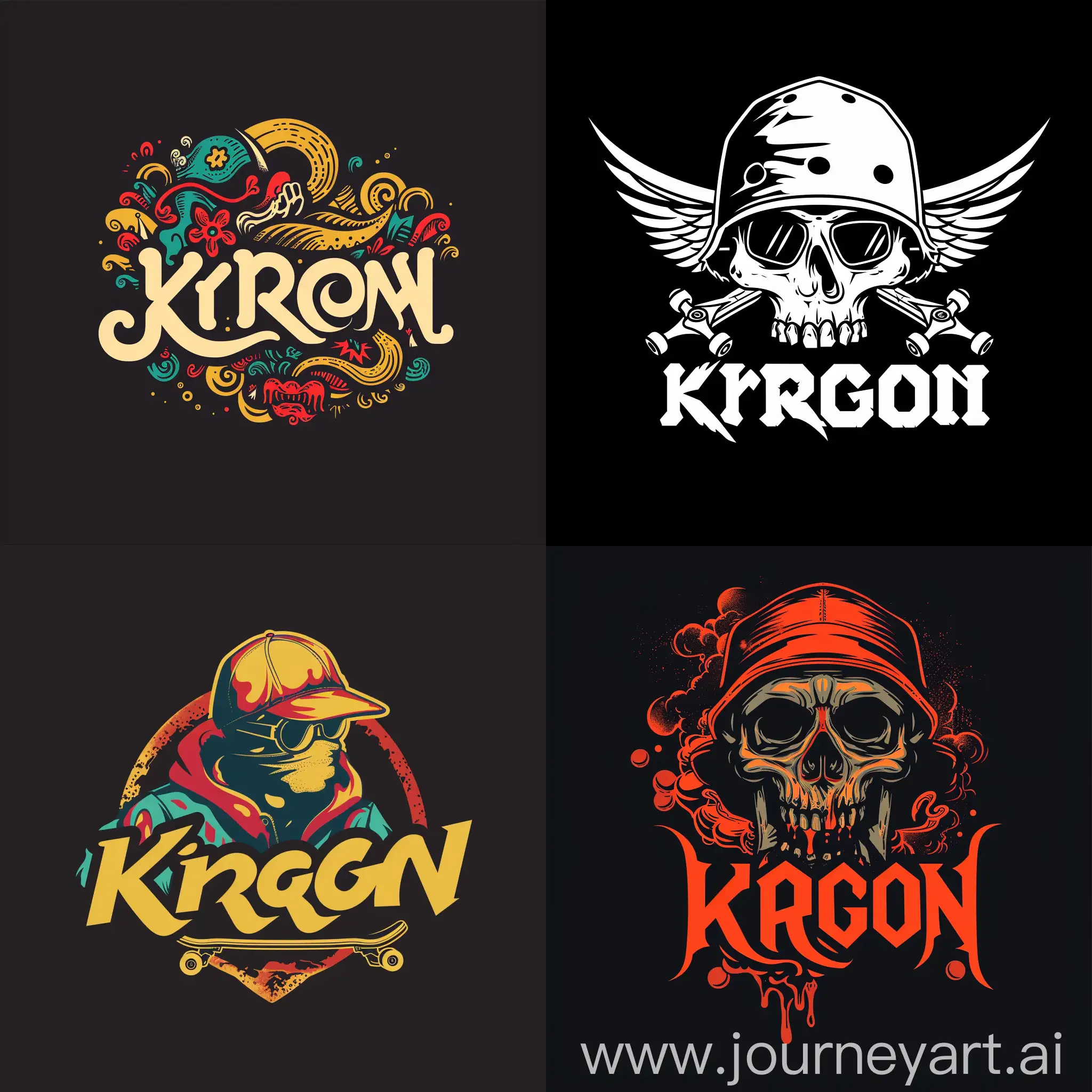 Opium-and-Skater-Style-Logo-for-Kirgon-Clothing-Brand