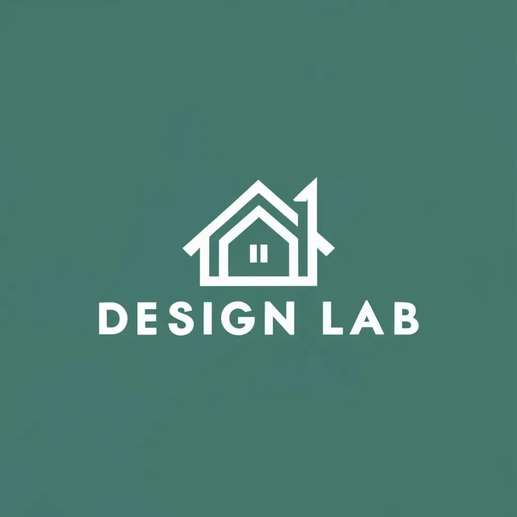 logo, House, with the text "Design Lab", typography, be used in Real Estate industry