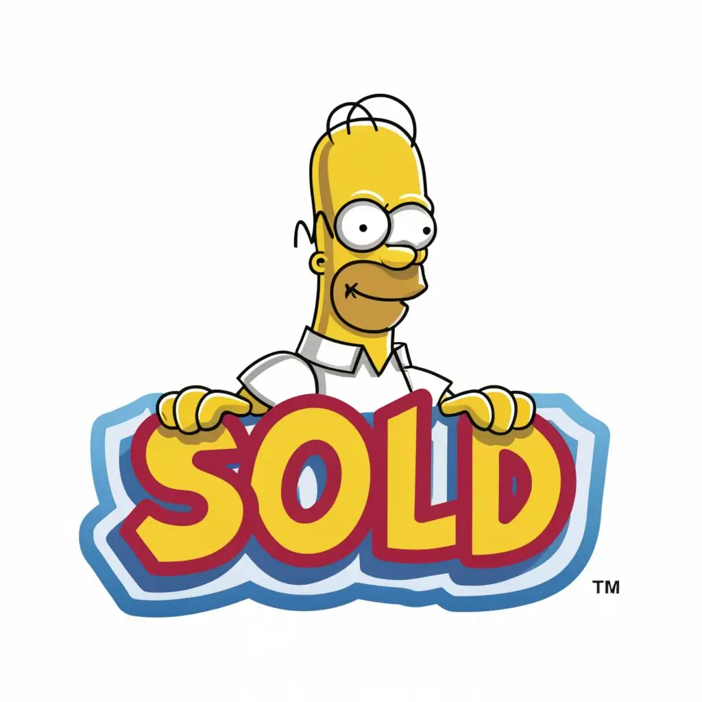 logo, Homer Simpson, with the text "Sold", typography, be used in Animals Pets industry