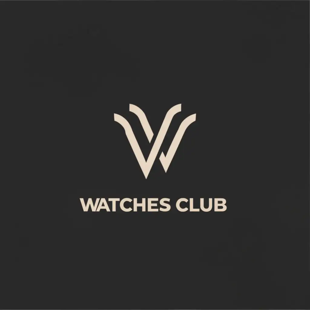 a logo design,with the text "Watches Club", main symbol:W,Minimalistic,clear background