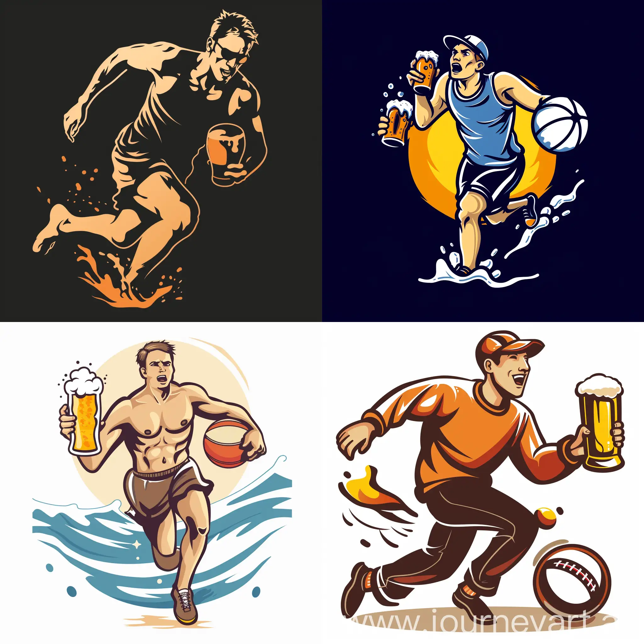Dynamic-Beer-Pool-Runner-Vector-Logo