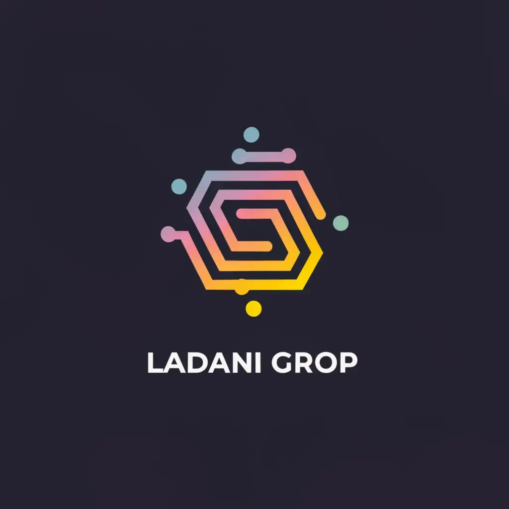 Logo-Design-for-Ladani-Group-Futuristic-Typography-with-Engaging-Slogans-for-Technology-Industry