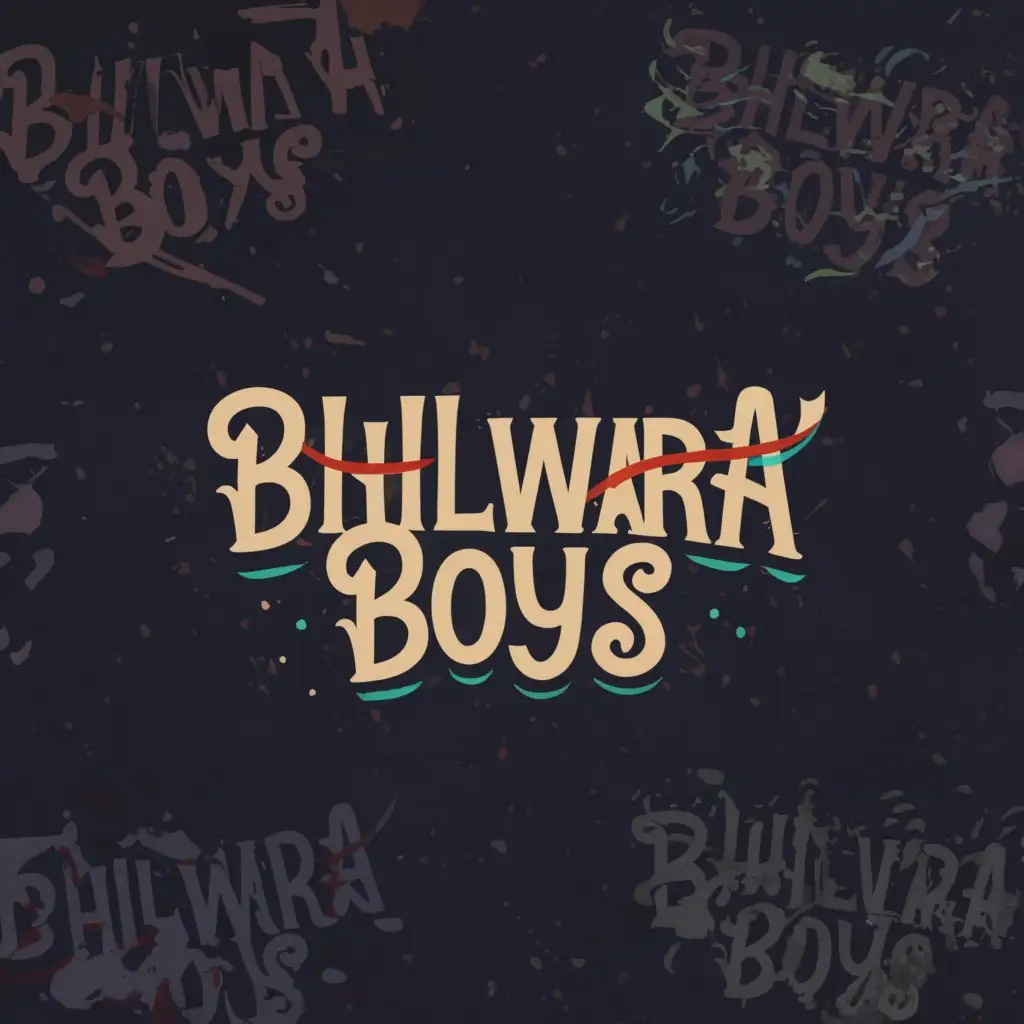 a logo design,with the text 'Bhilwara Boys', main symbol:None,Moderate, funky background, artistic text