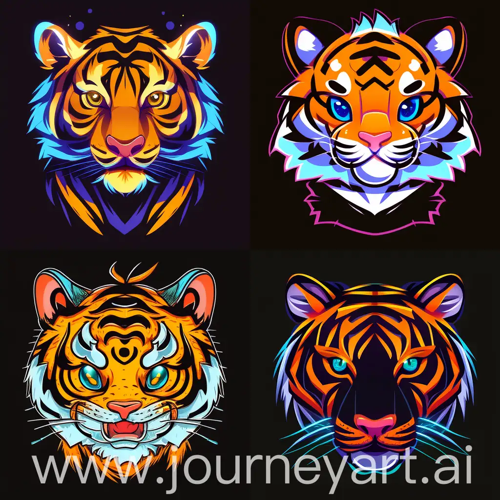 Cute Vector | Vector cartoon anime tiger character for t-shirt design, clean and black background, V-ray,
Modern crisp anime portrait of a Tiny Tiger in the style of Koyoharu Gotouge. Black background with vivid colors and glowing orange.