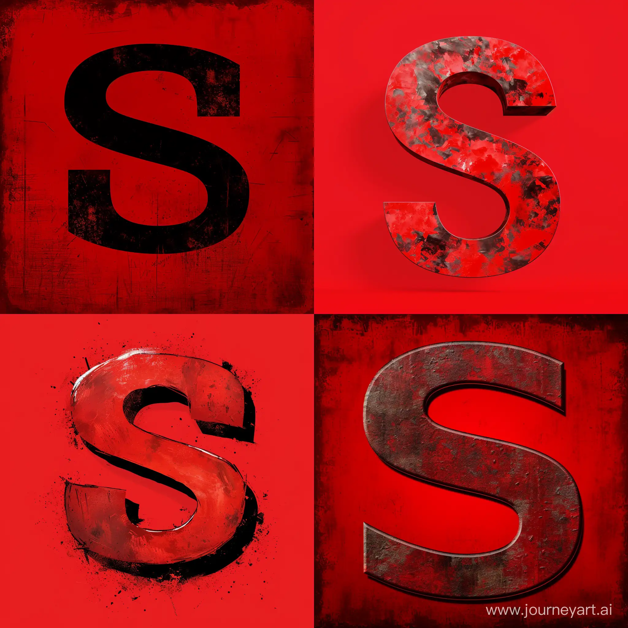 Vibrant-Red-Letter-S-Symbolizes-War-on-a-Uniform-Background