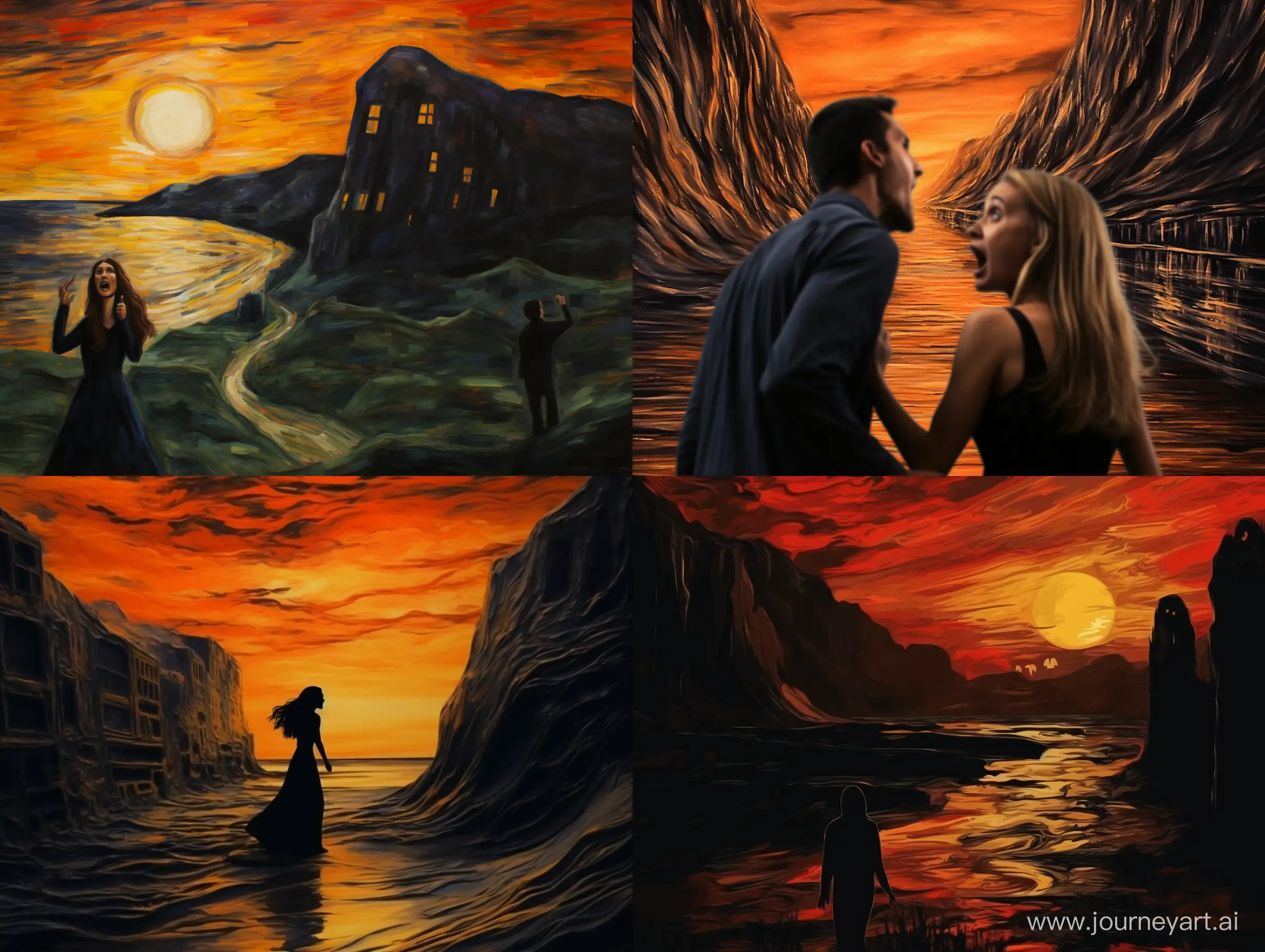 Scream ,Munch,couple sensitive...cinematic landscape