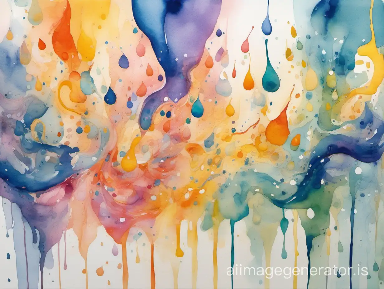 This watercolor abstraction is a dance of bright drops of paint on the canvas. Light and airy swirls of color will captivate the viewer, creating contrasts between pastel and bright shades. A journey through a whirlpool of color promises a unique experience, inviting you to immerse yourself in the world of art.
