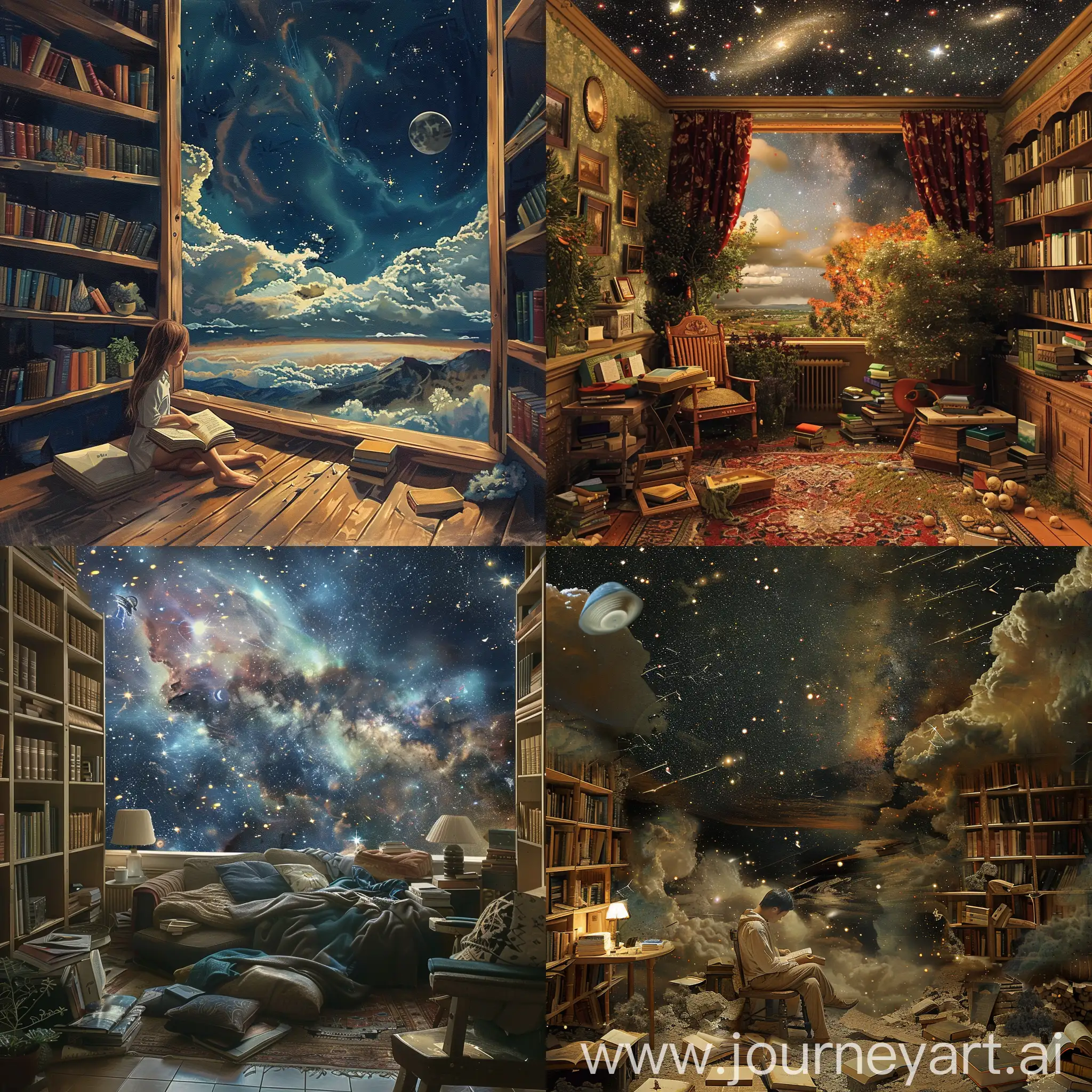 Reading books means: hiking in distant worlds, from the rooms to the stars. Jean-Paul