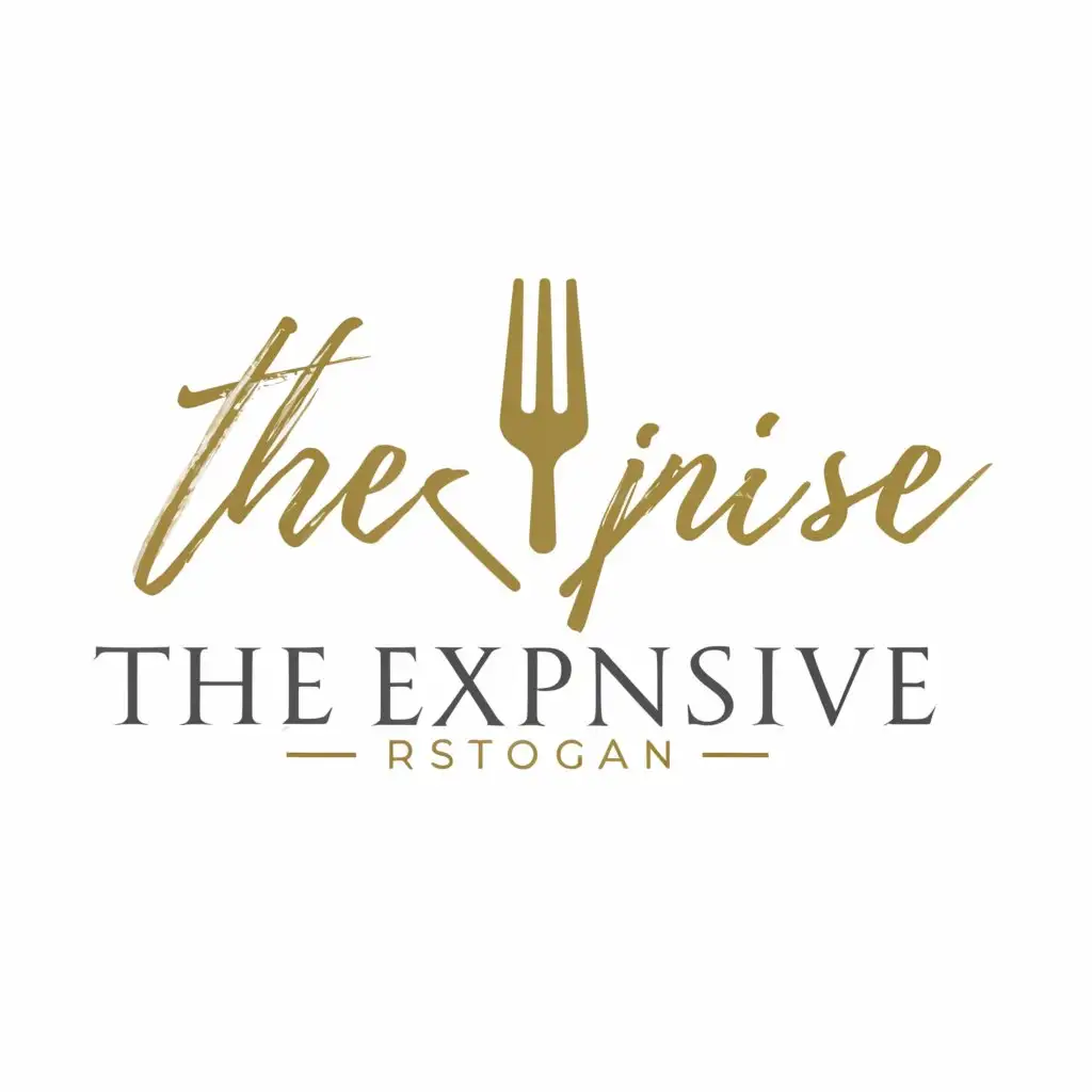 a logo design,with the text "The Expensive", main symbol:luxury restaurant,Moderate,be used in Restaurant industry,clear background