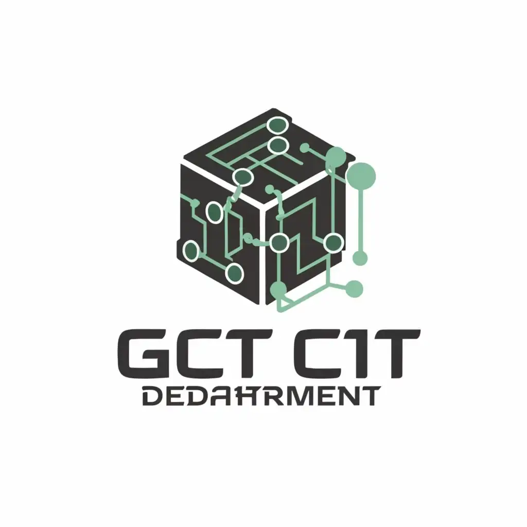a logo design,with the text "GCT CIT DEPARTMENT", main symbol:COMPUTER,complex,be used in Technology industry,clear background