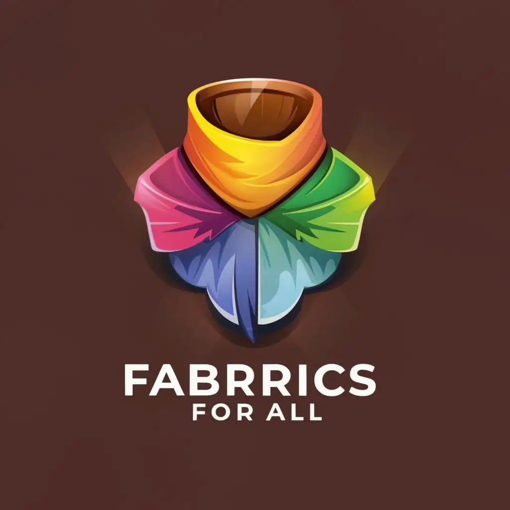 a logo design,with the text "FabricsForAll", main symbol:Clothing,Moderate,clear background