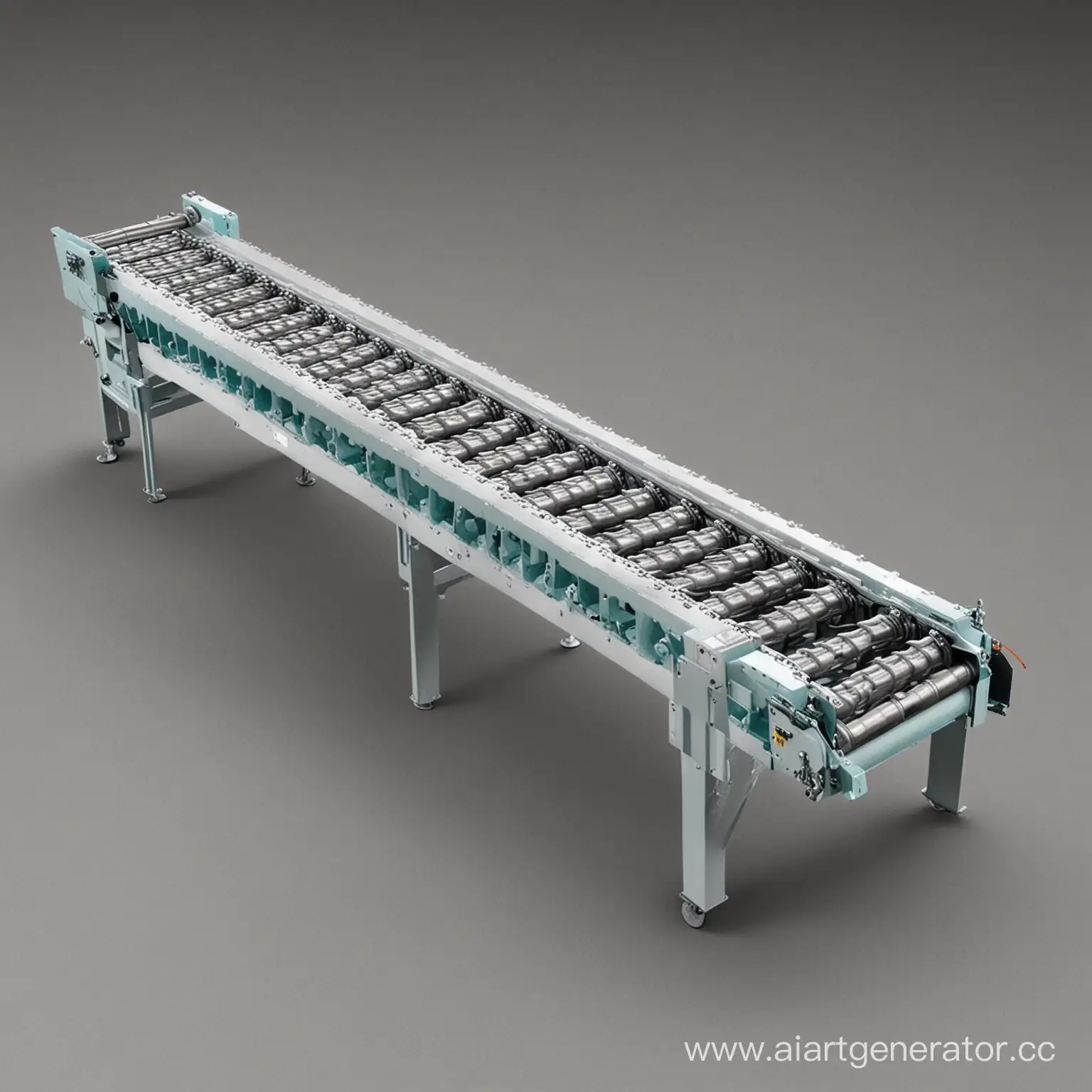Industrial-Roller-Conveyor-with-Toothed-Drive-System