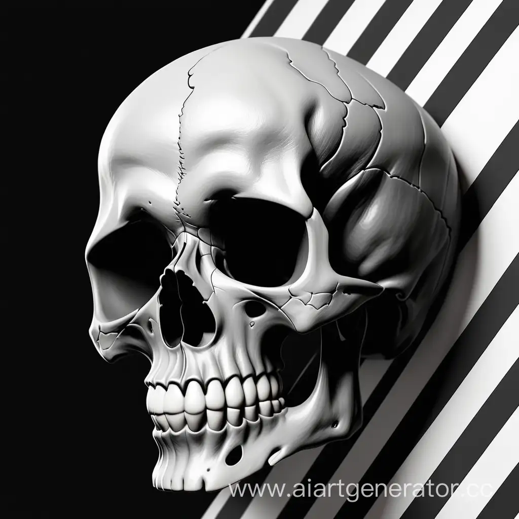 Vintage-Retro-Style-Skull-Illustration-on-Monochromatic-Background