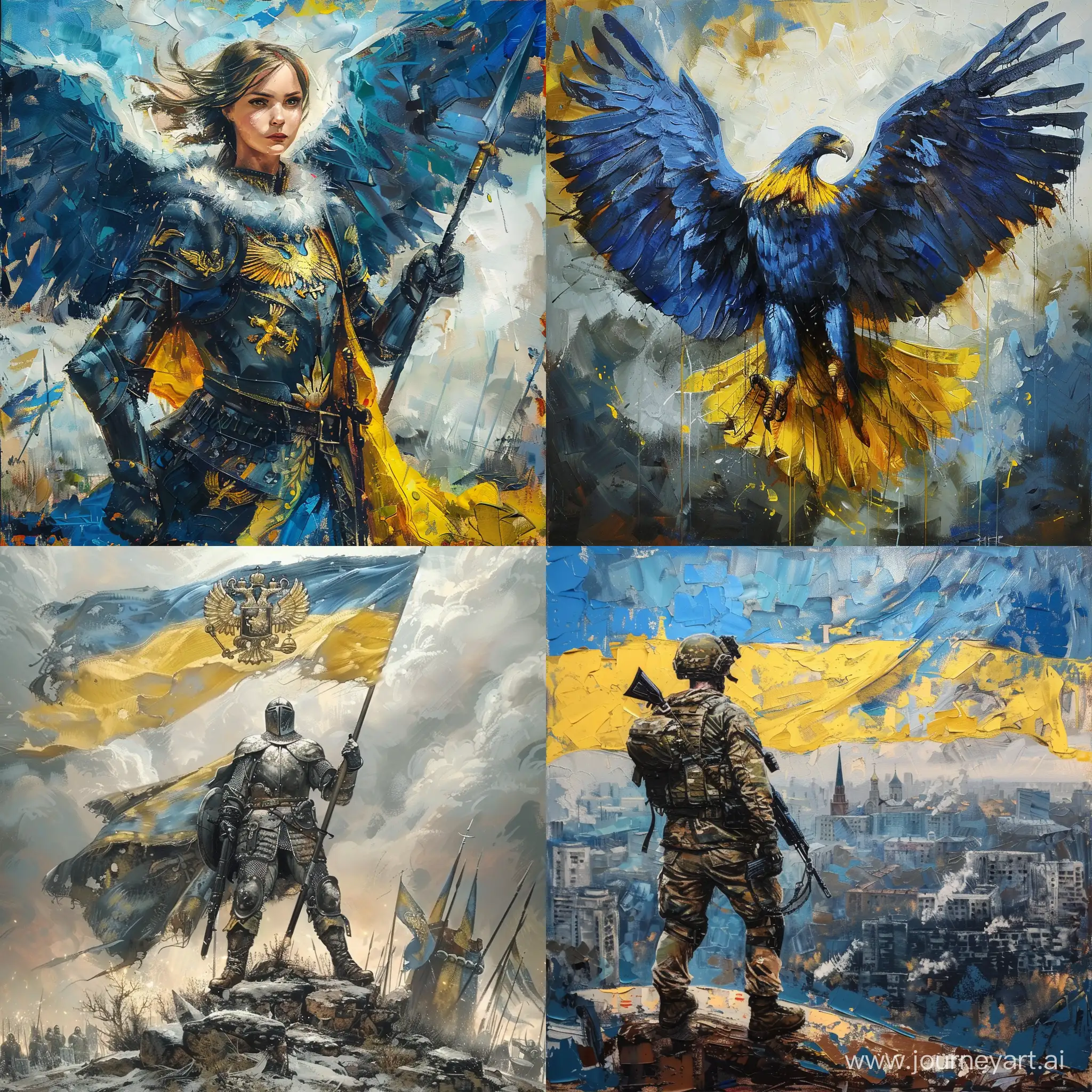 Glory to Ukraine --v 6 --ar 1:1 --no 88102