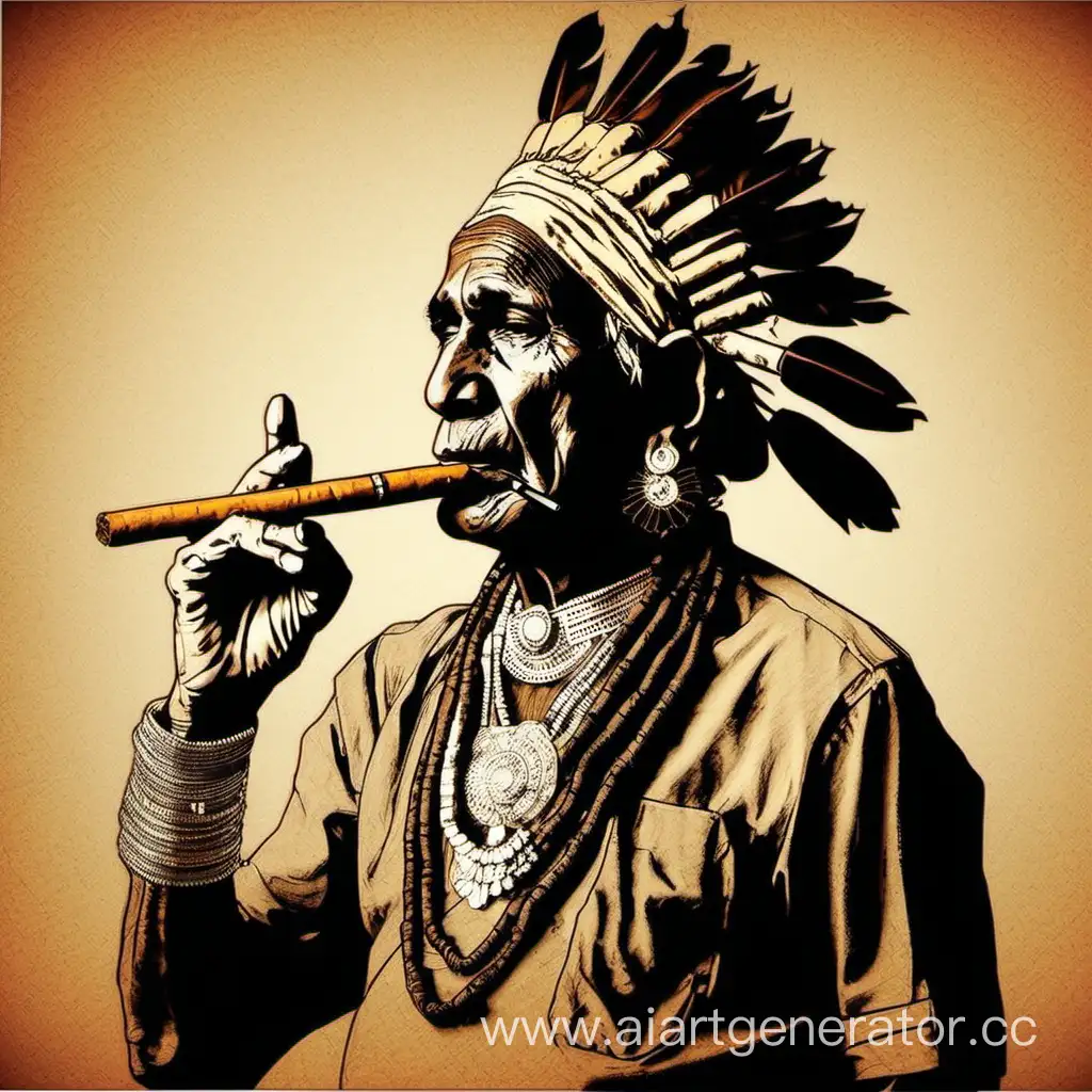 CigarEnjoying-Indian-Gentlemen-in-Traditional-Attire