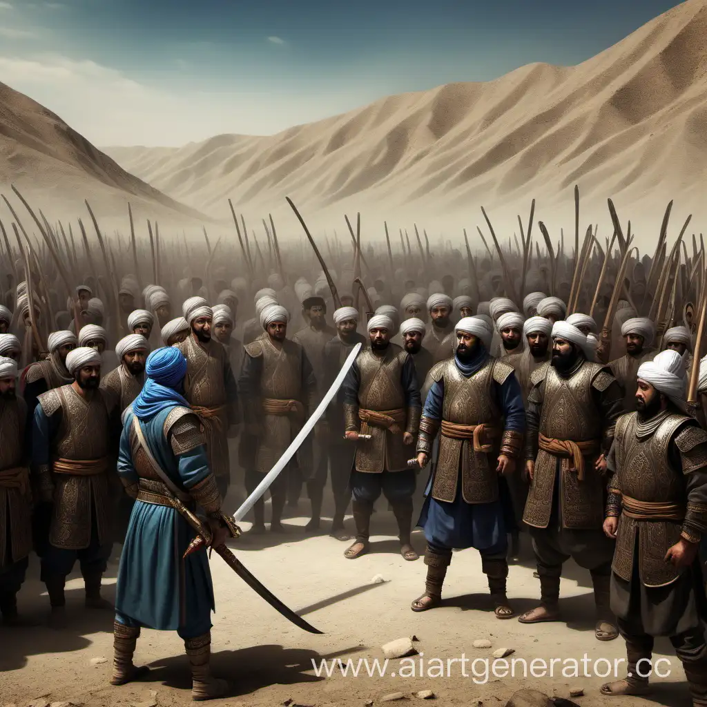 Khan-Khorezm-Inspiring-His-Sarbaz-Warriors-with-Wooden-Sword