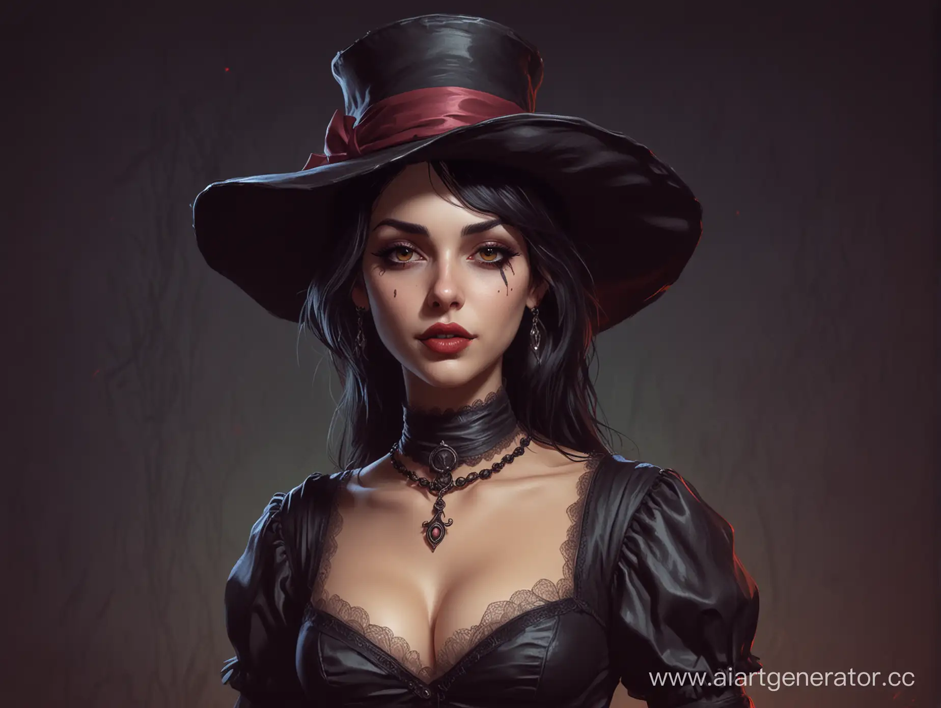 Дорогая нейросеть, нарисуй пожалуйста Mona De Lafitte из игры A Vampyre Story