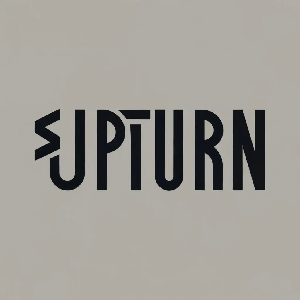 logo, upturn, with the text "a close up of the words upturnnads on a white background, sleek utopian design, by Jesper Knudsen, knees upturned, upscaled, minimalistic logo, by Greg Rutkowski, by Greg Rutkowski, by Alexander Runciman, rounded logo, by Luc Tuymans, by Justus van Gent, turnaround", typography, be used in Finance industry