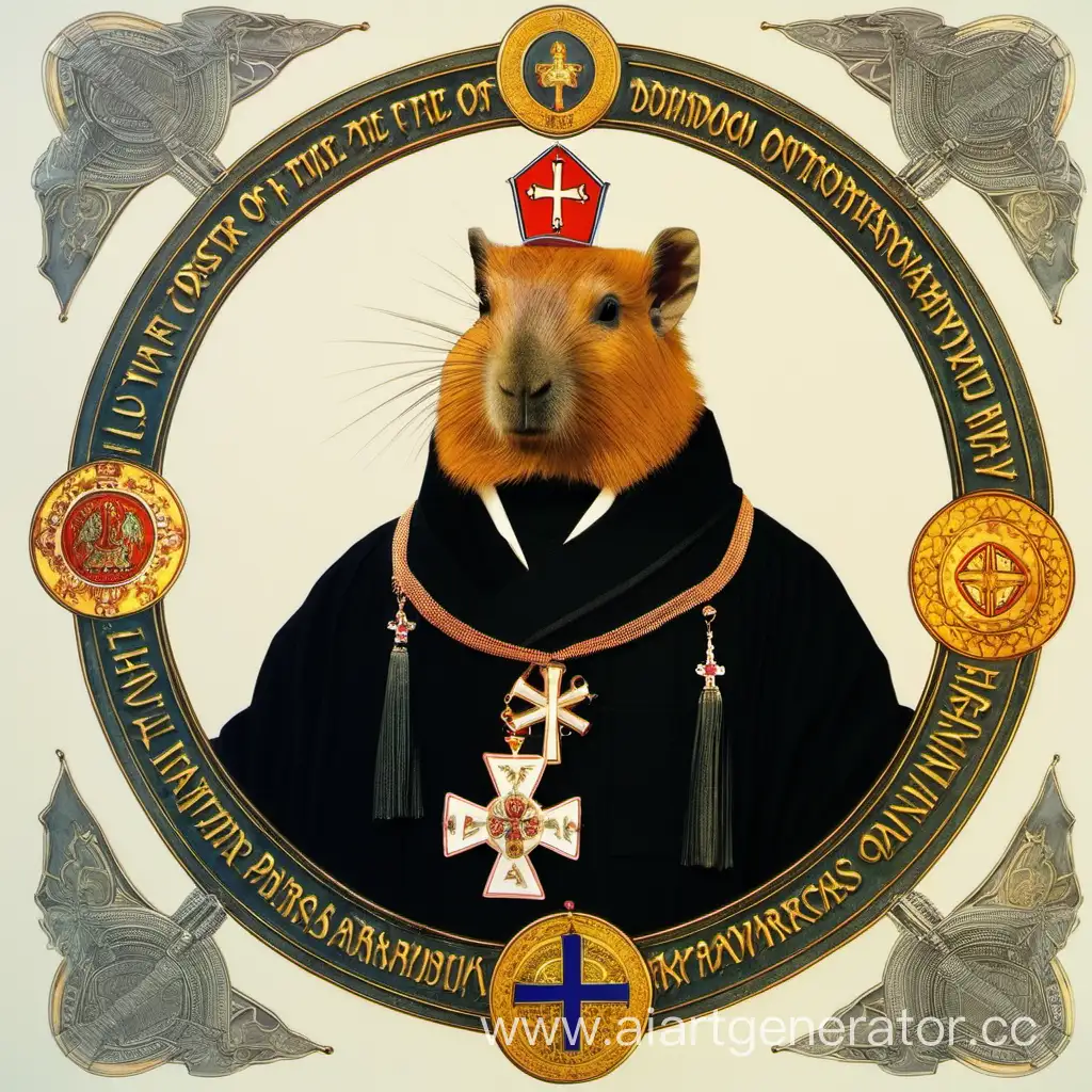 Orthodox-Order-of-Paravolan-Capybaras-Ancient-Masters-in-Serene-Ceremony