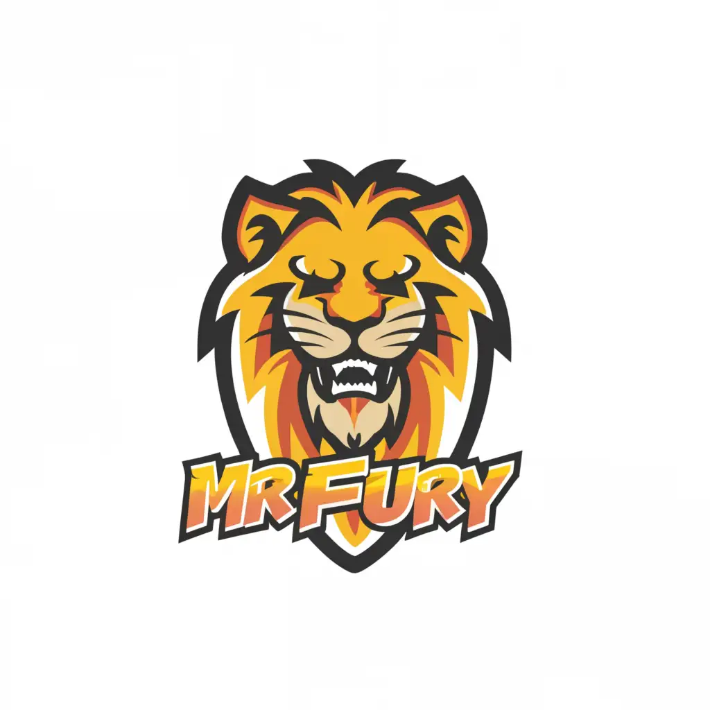 a logo design,with the text "Mr. Fury", main symbol:Happy Lion,complex,be used in Entertainment industry,clear background