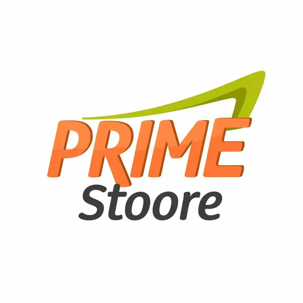 logo, Prime store, with the text "Prime store", typography, be used in Internet industry