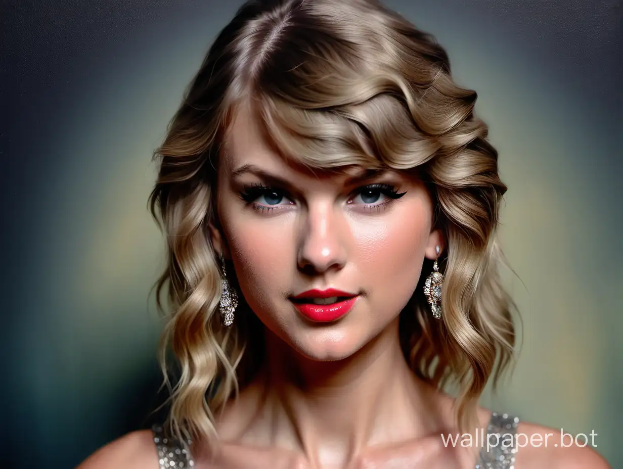 Taylor-Swift-Portrait-Pop-Icon-in-Captivating-Pose-and-Vibrant-Colors